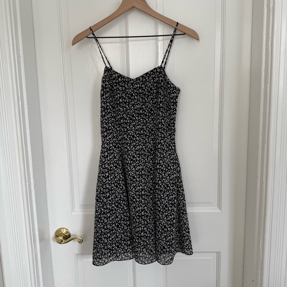 Vintage Y2K Floral Black Dress